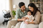 Parents with their baby